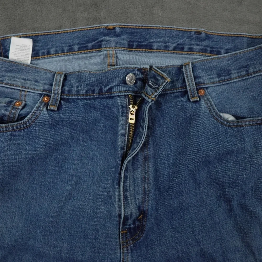 Levis‎ 505 Regular Fit Jeans Mens 42x32 Blue Straight Leg Denim
